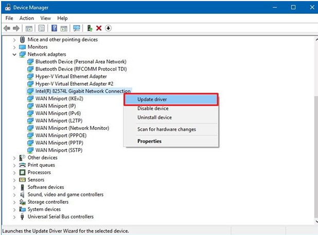 update windows 10 device driver manually